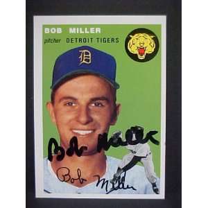 Bob Miller Detroit Tigers #241 1954 Topps Archives Autographed 
