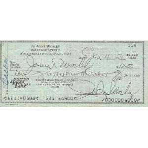 BOB NEWHART HAND SIGNED CHECK AUTOGRAPHED LAUGH IN