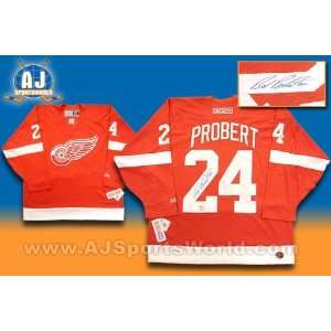 Signed Bob Probert Jersey   Detroit Red Wings   Autographed NHL 