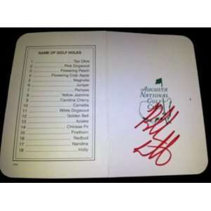 Bubba Watson Hand Signed Autographed Golf Scorecard