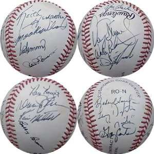  Autographed 13 Members of the 1986 New York Mets Baseball 