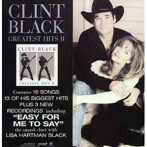 Clint Black Greatest Hits II CD Promo Poster Flat 2001