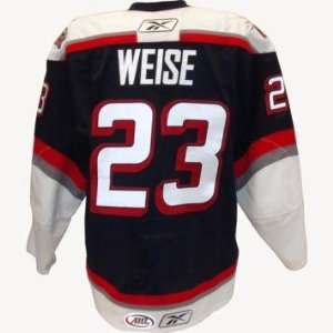  Dale Weise #23 2009 2010 Hartford Wolf Pack Game Used Blue 