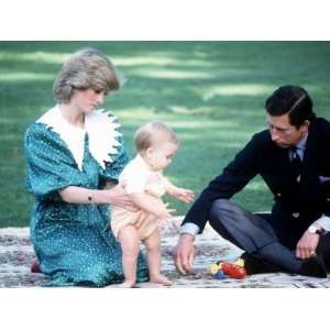 Prince Charles and Princess Diana in New Zealand with Prince William 