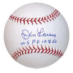 Don Larsen Autographed Baseball with WSPG 10.8.56 Inscription