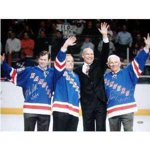 Eddie Giacomin and Mike Richter New York Rangers   Messier Retirement 
