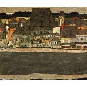 FRAMED oil paintings   Egon Schiele   24 x 20 inches   Houses by the 