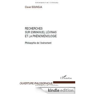Philosophie de lévènement  Recherches sur Emmanuel Levinas et la 