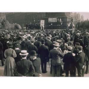 Emmeline Pankhurst Speaks at a Meeting in Trafalgar Square 