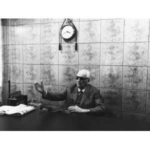 Enzo Ferrari in his office in Modena, Italy, 1985 People Photographic 