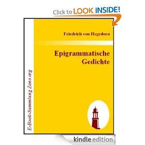   (German Edition) Friedrich von Hagedorn  Kindle Store