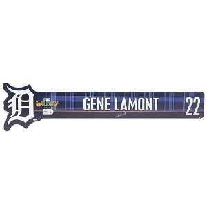  Detroit Tigers Gene Lamont 2011 ALDS Locker Nameplate 