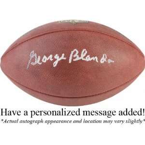 George Blanda Personalized Autographed Football