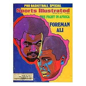 George Foreman & Muhammad Ali Unsigned Sports Illustrated Magazine 