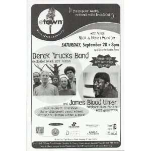  Derek Trucks James Blood Ulmer Boulder Concert Poster 