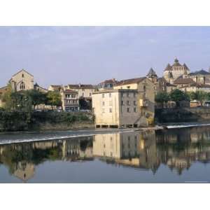 St. James Mill and Weir on Lot River, Town of Cahors, Quercy, Vallee 