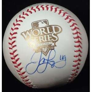 Autographed Javier Lopez Baseball   * * World Series 2A   Autographed 