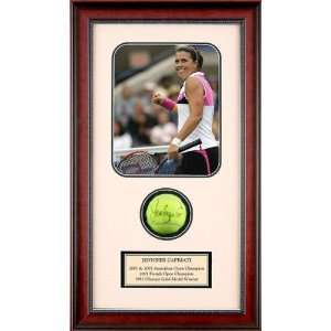 Jennifer Capriati Autographed Tennis Ball Shadowbox