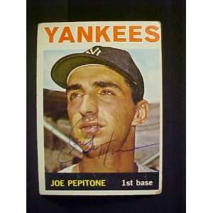 Joe Pepitone New York Yankees #360 1964 Topps Signed Autographed 
