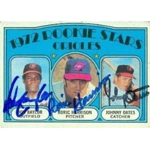  Don Baylor, Roric Harrison & Johnny Oates Autographed/Hand 