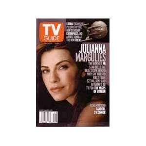    Tv Guide July 14 20 2001 Julianna Margulies Tv Guide Books