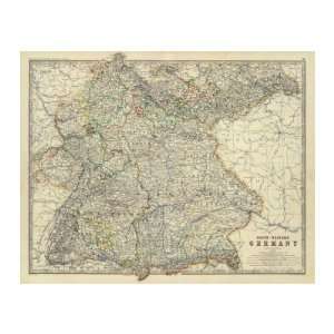   Germany, c.1861 Giclee Poster Print by Alexander Keith Johnston, 34x28