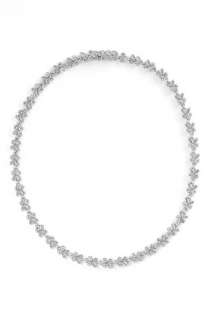 Nadri Small Leaf Crystal Necklace  