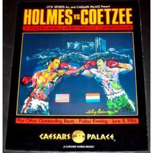 Larry Holmes vs. Pierre Coetzee 1984 Fight Poster BOXING