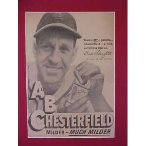  Outfielder St. Louis Cardinals 1949 Chesterfield Cigarette 14 X 18 