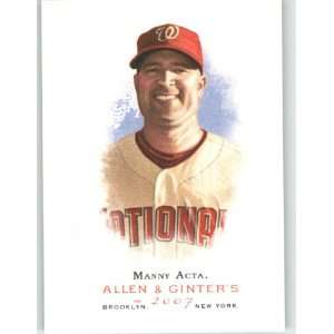 2007 Topps Allen and Ginter Mini #144 Manny Acta 