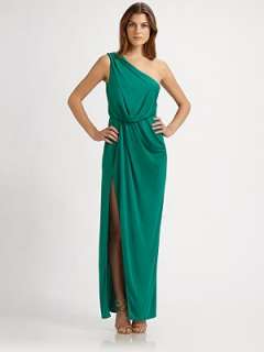 BCBGMAXAZRIA   One Shoulder Gown    