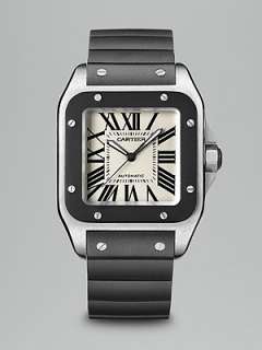Cartier   Santos 100 Stainless Steel Strap Watch    