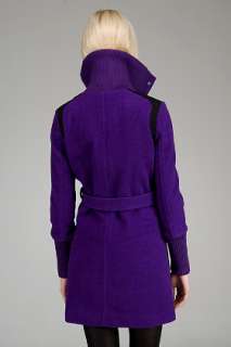 Diesel Serius Purple Plush Wool Coat for women  