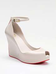  Melissa Patchuli Rubber Open Toe Wedge Pumps