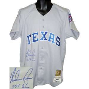 Nolan Ryan Signed Jersey   1993 Cooperstown Mitchell & Ness Gray 324 