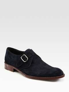 To Boot New York   Suede Monkstrap Slip Ons