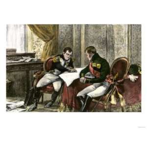 Napoleon Bonaparte and Tsar Alexander I Discussing a Treaty of 