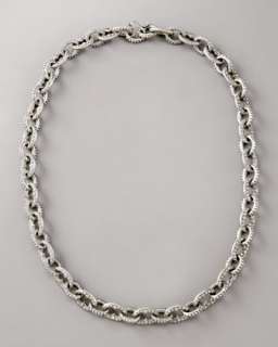 Pave Diamond Link Necklace, Small