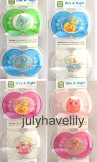 MAM Day & Night Silicone Pacifiers 6+m, 2 pk BPA FREE  