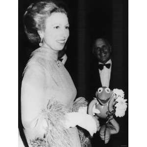 Princess Anne Meets Kermit the Frog at the Muppets Movie Premiere 