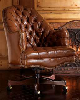 Nailhead Trim Leather Chair  