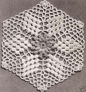 Vintage Flower Popcorn Crochet MOTIF Bedspread Pattern  