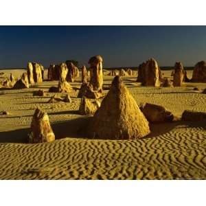 Rock Formations in the Sand of the Pinnacles Desert, Nambung National 