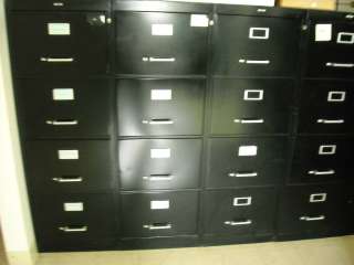 Drawer Vertical filing cabinets black lockable with keys tested 
