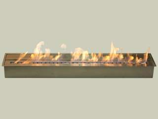 IGNIS Ethanol Burner Fireplace Insert 39 Long Double Layer Stainless 