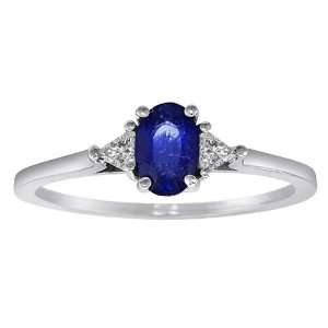   Oval Sapphire Ring (1 cttw, H I, SI)   Size 7 DivaDiamonds Jewelry