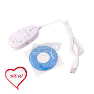 New Guitar to PC/MAC USB Interface Link Cable Recording White  