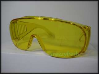 FIT OVER shield wrap YELLOW night driving shades stunna  