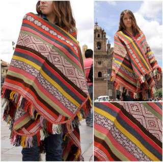 Wool Poncho for Women Wrap around Design Organic Fair Trade from 