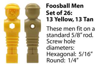 26 Yellow and Tan New Style Foosball Men Table Soccer  
